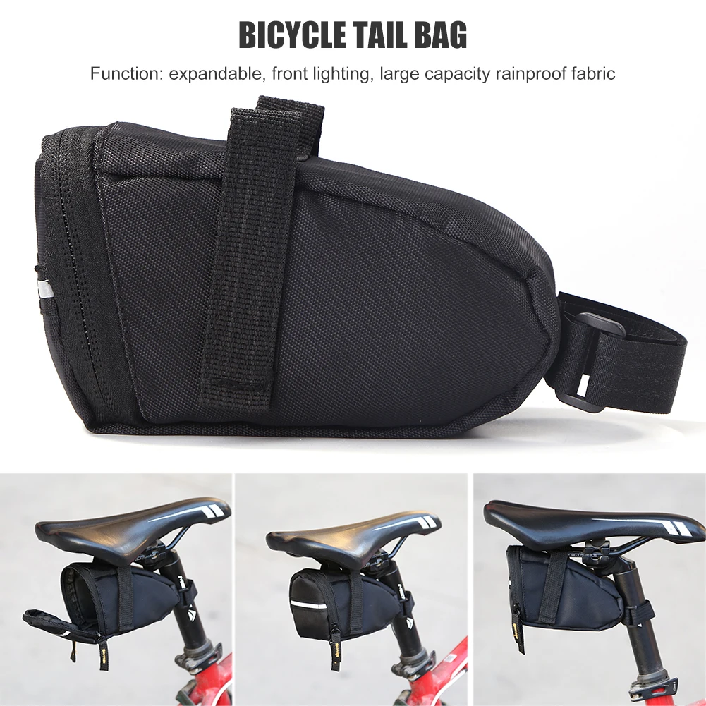Bolsas duraderas para SILLÍN de bicicleta, bolsa de almacenamiento trasera para tija de sillín de montaña, resistente a la lluvia, multifunción, equipo de ciclismo