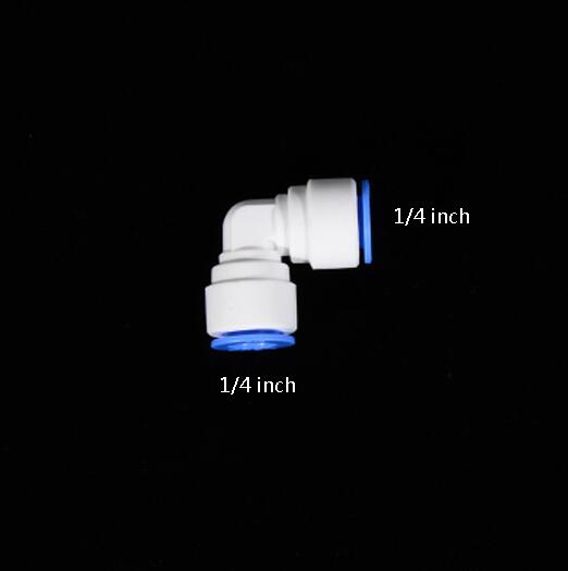 1/4 Inch L/T type Quick water connector Slip lock Quick-connect Gezamenlijke PE waterleiding Connectors fittings Waterzuiveraar: 2pcs L type