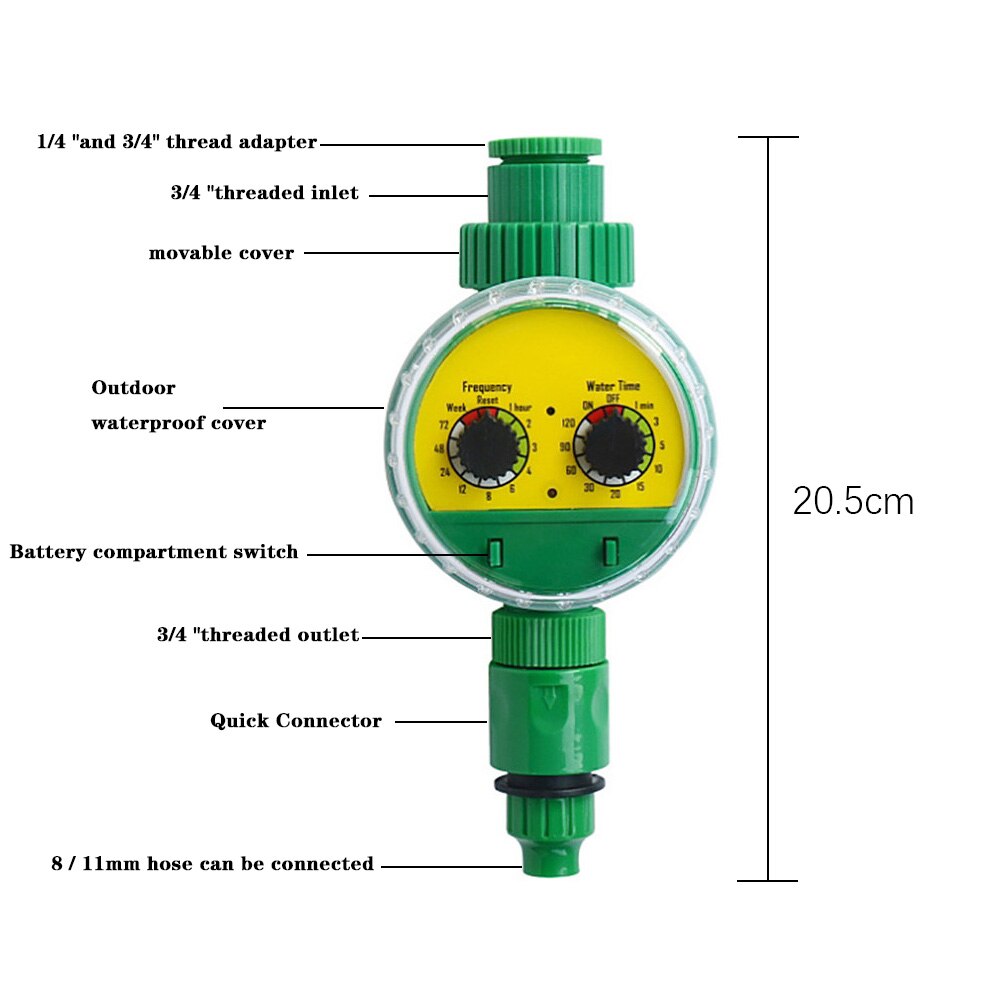 Analogowy dwukanałowy plastikowy czasowy wyłącznik przepływu wody zawór wielofunkcyjny ogród automatyczny elektroniczny sterownik nawadniania kranu