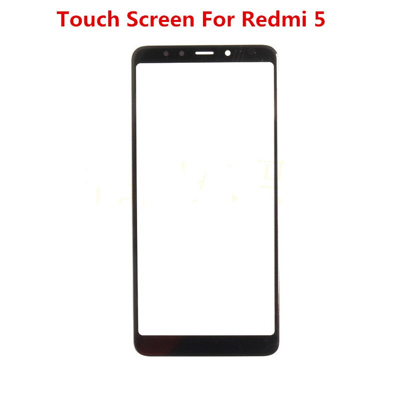 Redmi5-pantalla exterior para Xiaomi Redmi 5, Panel táctil frontal, pantalla LCD, cubierta de cristal, lente, reparación de teléfono, piezas de repuesto: Black