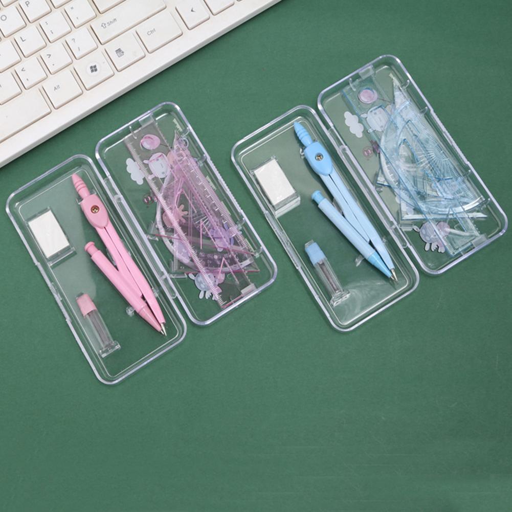 Drafting Compass Math Geometry Rulers Set Precision Drawing Math Tool Stationery Set Durable for School Students