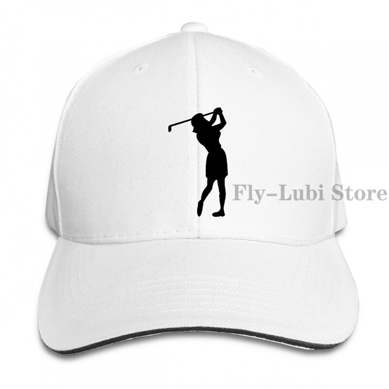 Woman Golfer Girl Women Female Chooose Baseball cap men women Trucker Hats adjustable cap: 1-White