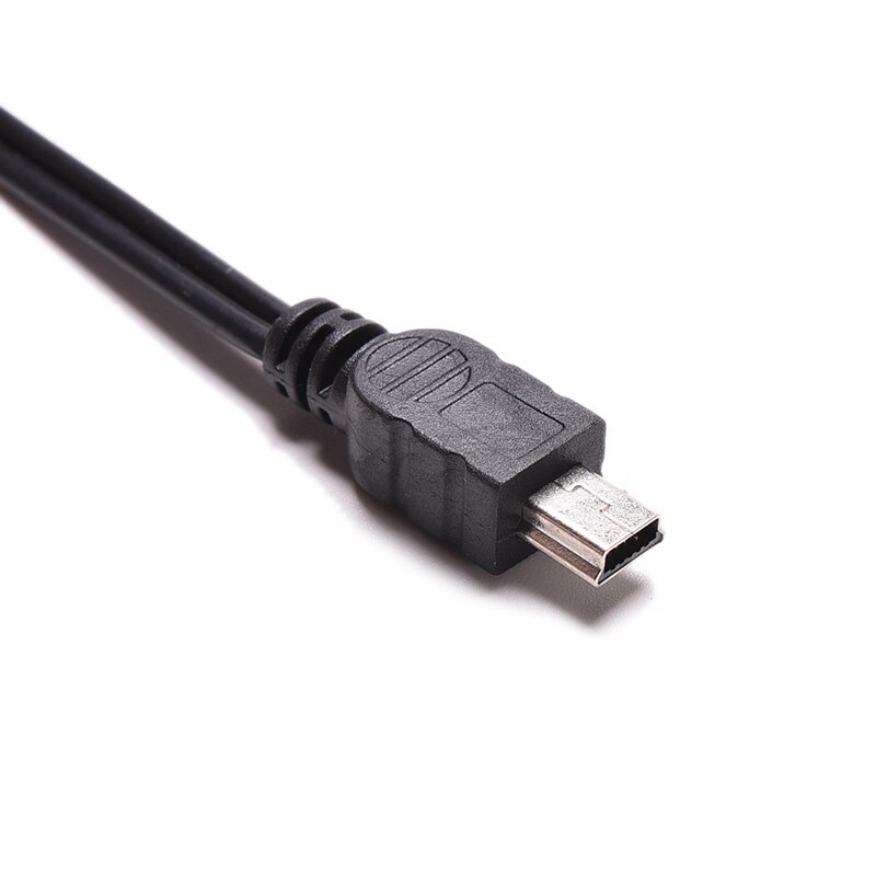 50cm USB Mini Male to Male USB 2.0 5pin Standard + 3.5mm AUX Audio Jack Connection Adapter Cable for Speaker Mp3 MP4 Player