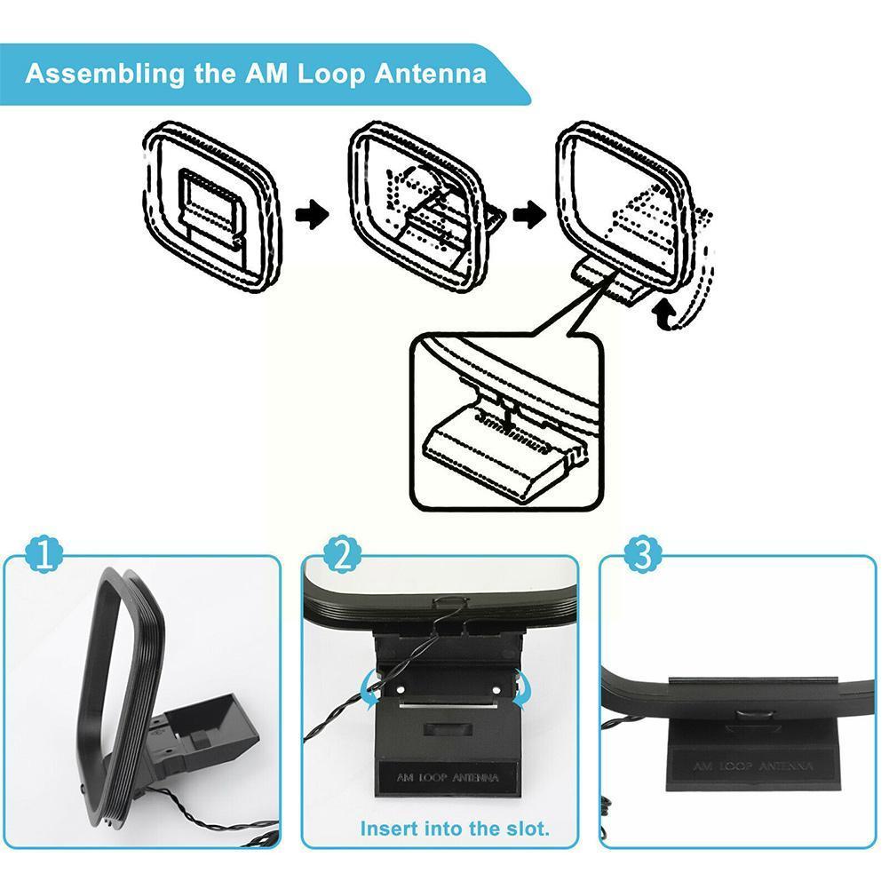 Mini Am/Fm Radio Loop Antenne Radio Signaal Ontvangende Systeem Audio Antenne Ontvanger Connector Voor Sony Geschikt Hi-Fi Sharp f4D0