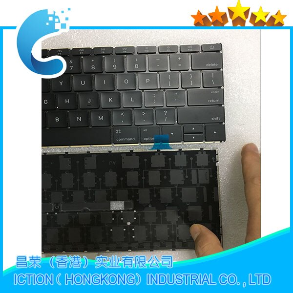 Teclado eua a1534 12 "a1534, teclado para macbook retina 12", layout eua com luz de fundo mlha2 mlhc2 emc2991 2016