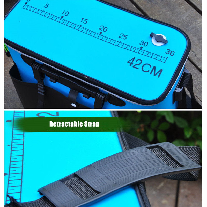 42/48/53cm Fishing Tackle Bucket Portable Fishing Bags Thickening EVA Live Fish Box Folding Outdoor Camping Hiking Water Bucket