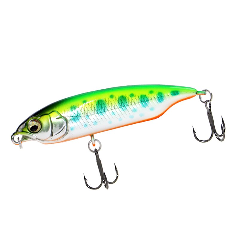 1 Uds señuelo de pesca 59mm 5,5g 80mm 11g agua hundida Mini lápiz pececillo señuelo duro Artificial pequeño Crankbait Wobblers cebo duro: 55 mm / Amarillo claro