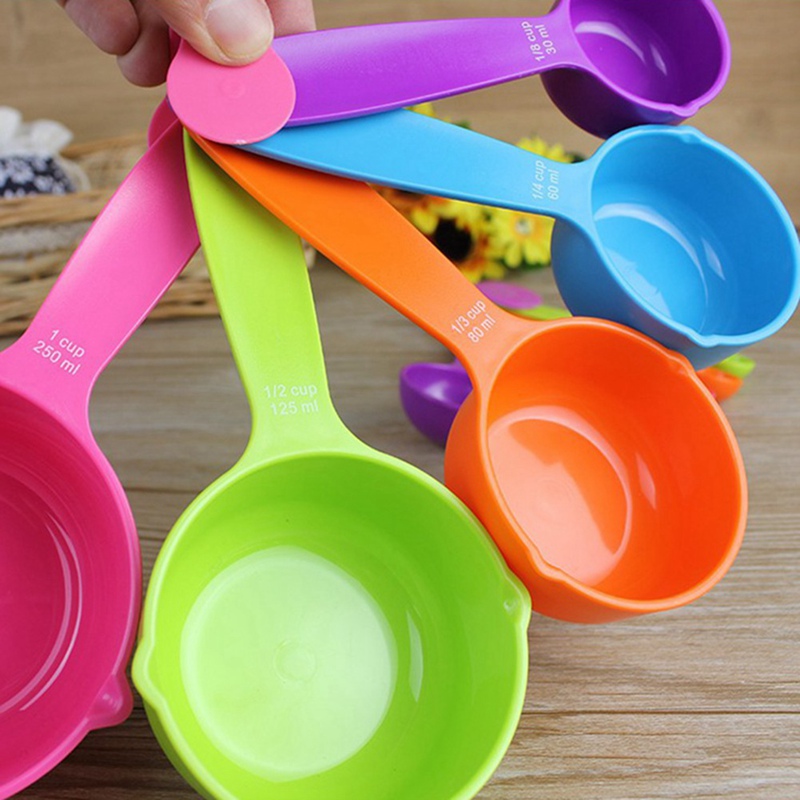 10 Stks/set Maatlepels Kleurrijke Plastic Maatregel Lepel Nuttig Suiker Taart Bakken Lepel Keuken Bakken Meetinstrumenten
