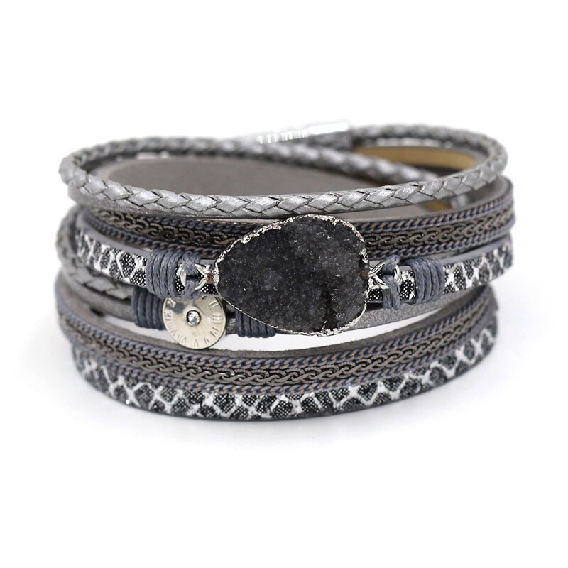 VONNOR frauen Armbänder Boho Schmuck Natürliche Perle mehrschichtig Leder 2 Kreis wickeln Armbinde