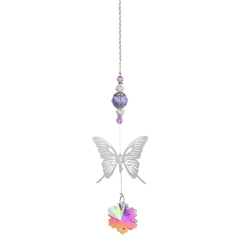 Crystal Windchimes Sun Catcher Crystal Prism Pendant Rainbow Maker Butterfly Car Hanging Pendant Window Curtain Wind Chime: 6