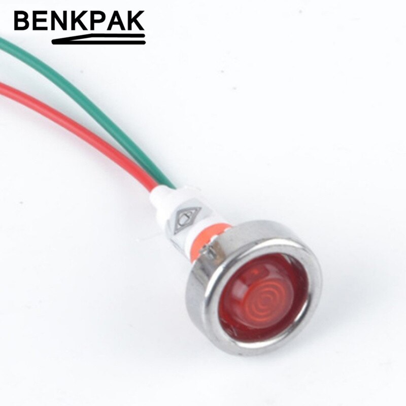 5Pcs 10Mm 12V Led Lampje Met 18Cm Draad Sigal Lamp