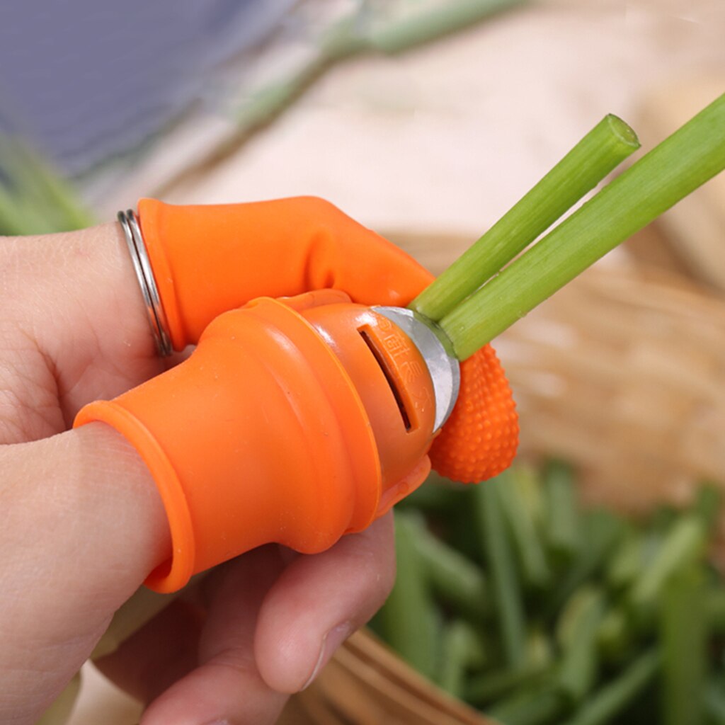 Silikone tommelfinger kniv høst plante kniv anti-cut finger cover havearbejde havetilbehør