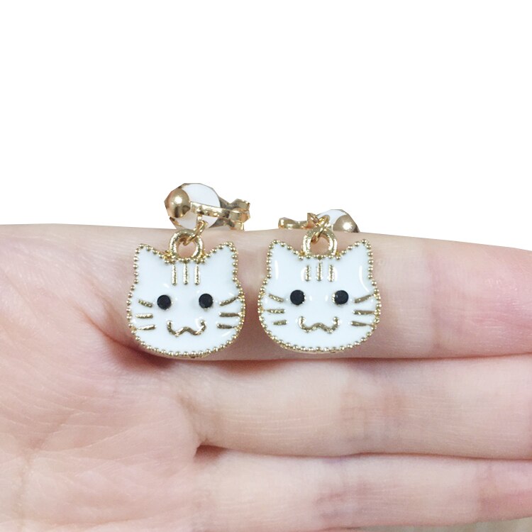 Clip On Earrings Kids Cute Cartoon Animal Cat Ear No Piercing Ear Rings For Children Jewelry Korean Ear Clip For Girls
