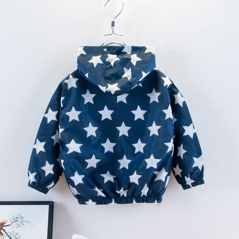 LZH Herbst Neue Baby Jungen Hoodie Spitzen Sterne Druck verlieren Jacke freundlicher lässig Dünne Winddicht Wasserdichte Windjacke