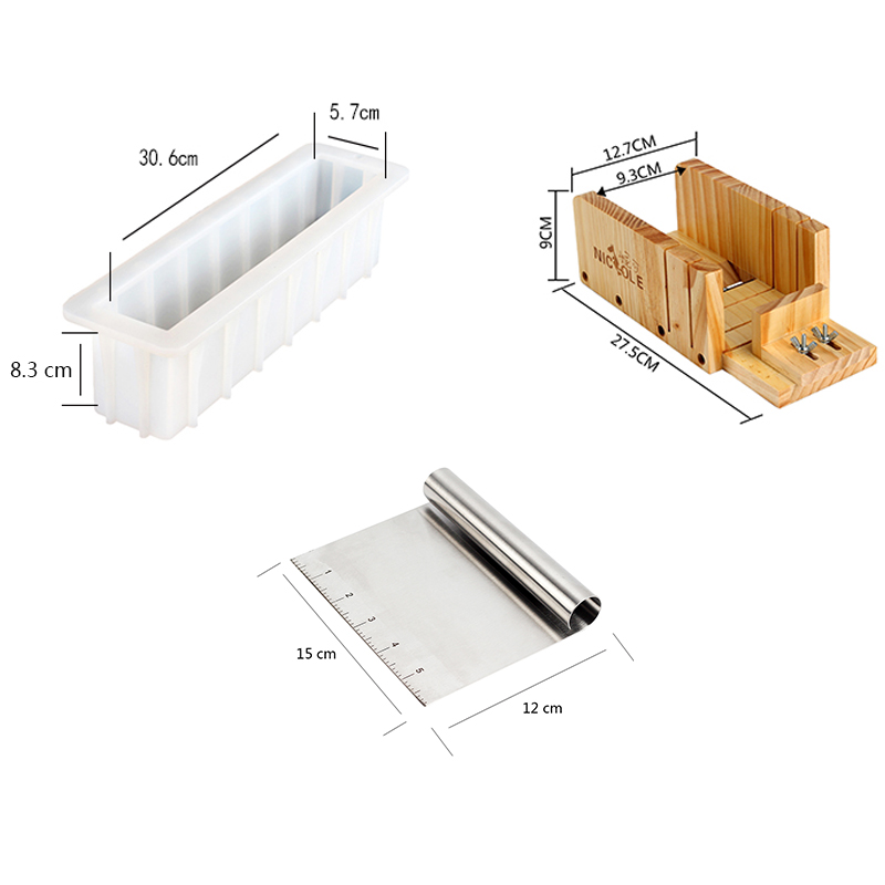 Silicone Soap Mold Set 3 PCS Craft Homemade Soaps Making Tool Mould
