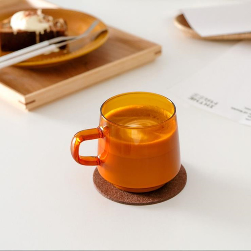Cutelife ins nordisk kaffekopp latte farget glass årgang vann te melk glass kopp gjennomsiktig varmebestandig bryllup glass krus
