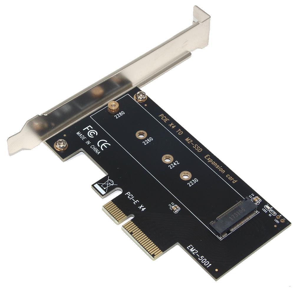 Ssu EM2-5001 Pci-E 3.0 X4 Om Nvme M.2 Ngff M Sleutel Ssd Riser Uitbreidingskaart: Default Title