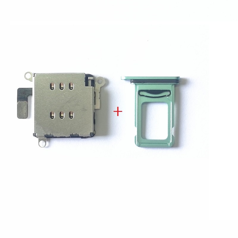 Para iPhone 11 11Pro 11 Pro Max lector de Doble tarjeta SIM flex cable + soporte para tarjeta SIM reemplazo adaptador de ranura
