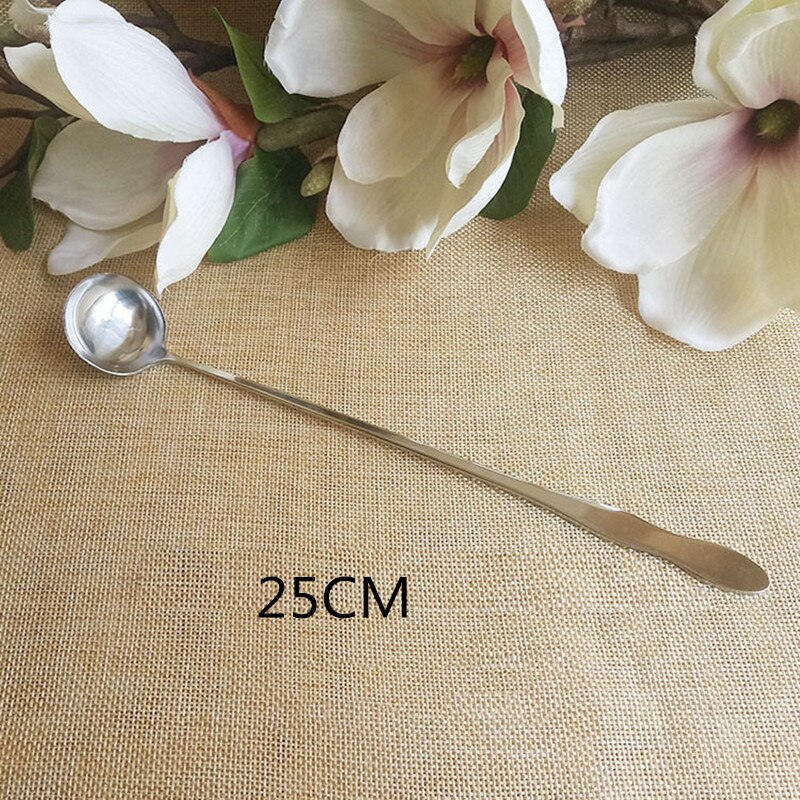 Nueva herramienta de mano para hacer velas DIY, taza de acero inoxidable, cera, pote, Chocolates, derretido, que contiene una grande, escala interna de 900ML: 25CM Spoon