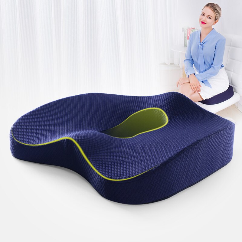 Memory Foam Full Body Pillow Slow Rebound Sofa Waist Cushion Car Pillow Relax Cushion Set Orthopedic Massage Hemorrhoid Cushion