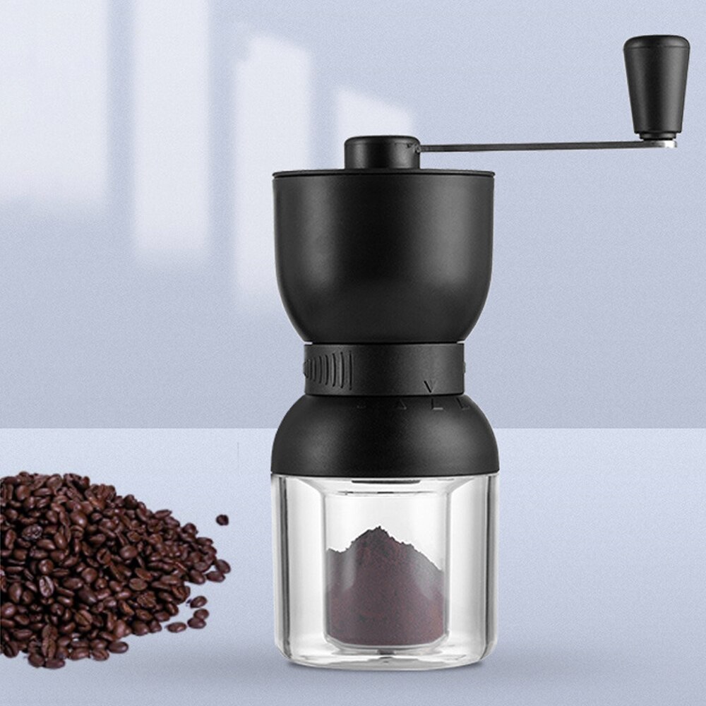 Manuel kaffekværn justerbar kaffebønne keramisk burr kværne mølle let rengørings køkkenredskaber: Default Title