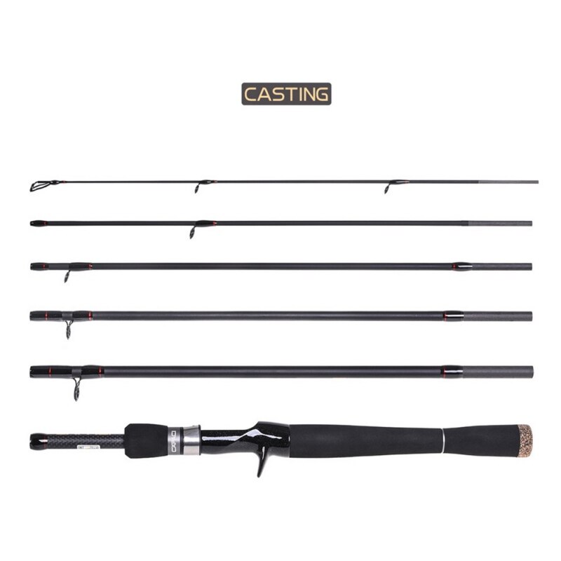 CAPACI Carbon Small Sea Pole Fiber Telescope Fishing Rod Travel Spinning Fishing Pole