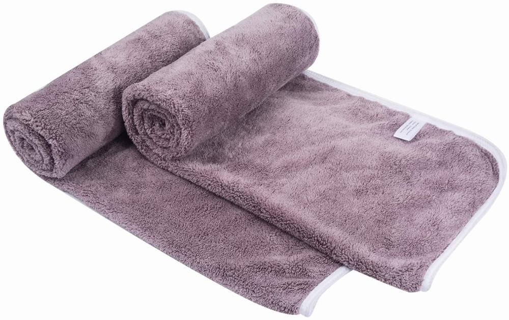 KinHwa microfibre essuie-mains Ultra doux visage serviettes uper absorbant serviettes de bain idéal pour cheveux Spa Sports 30 pouces x 16 pouces 2 Pack: purple / 76x150cm
