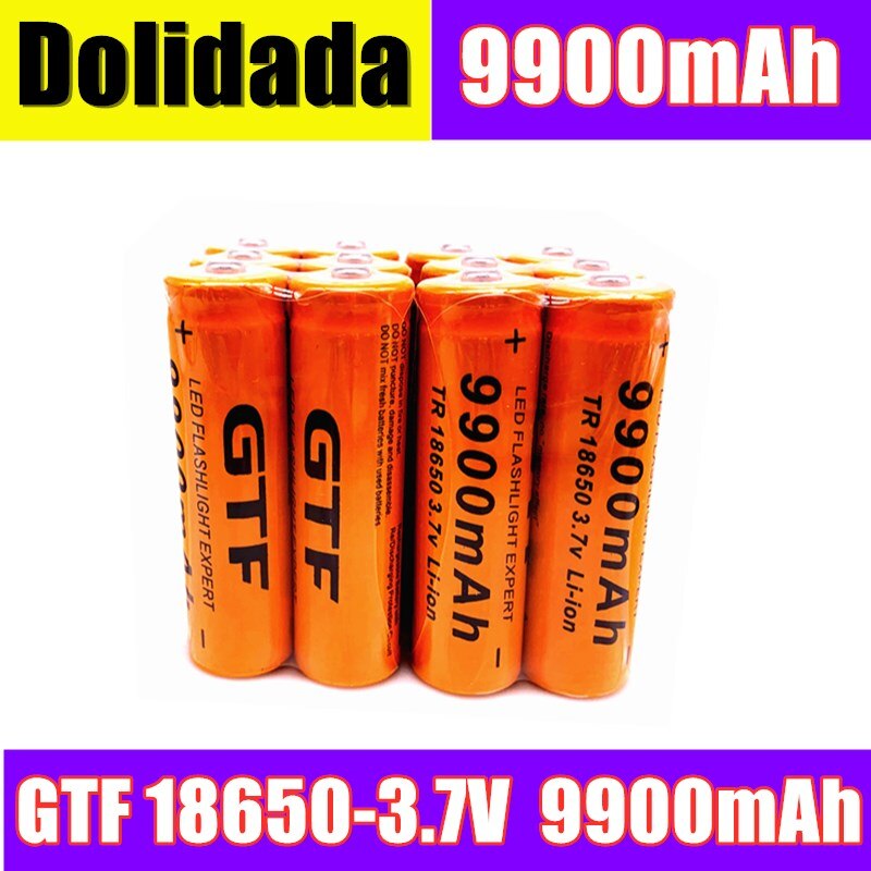 2-10PCS Dolidada TR 18650 battery 3.7V 9900mAh rechargeable battery Li-Ion pour LED flashlight