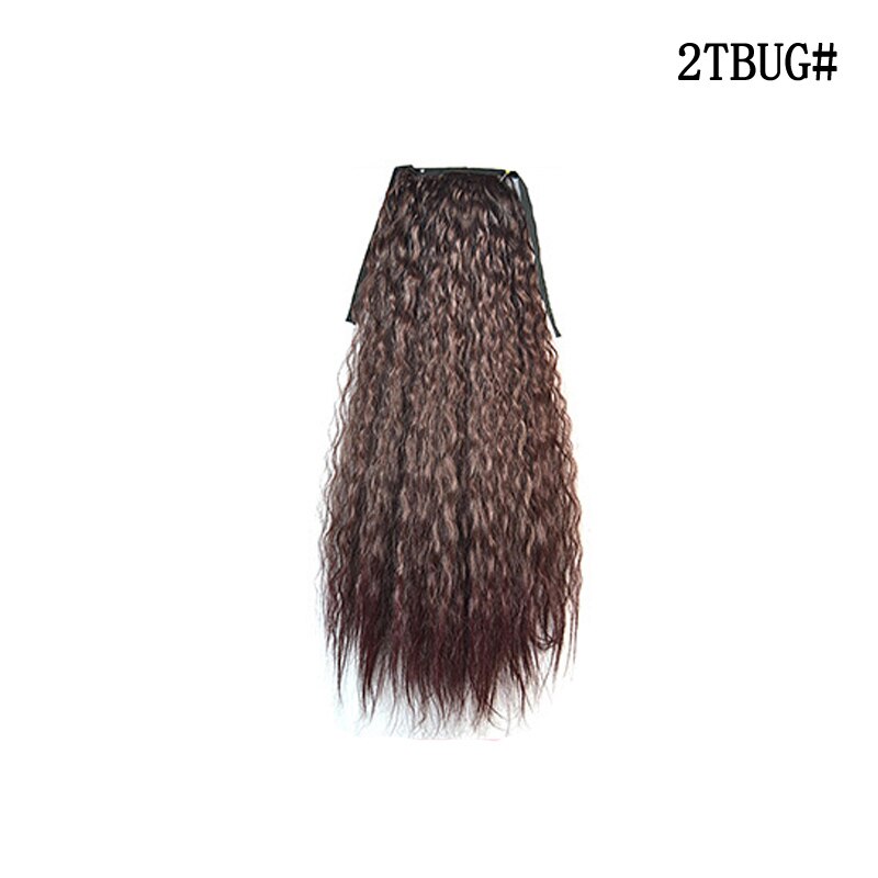 Synthetic Ponytail Wate Wave Long High Temperature Fiber Tie on Hair Extensions For Girls Party Clip in Hairpieces OLD STREET: 168-2TBUG / 1 PC