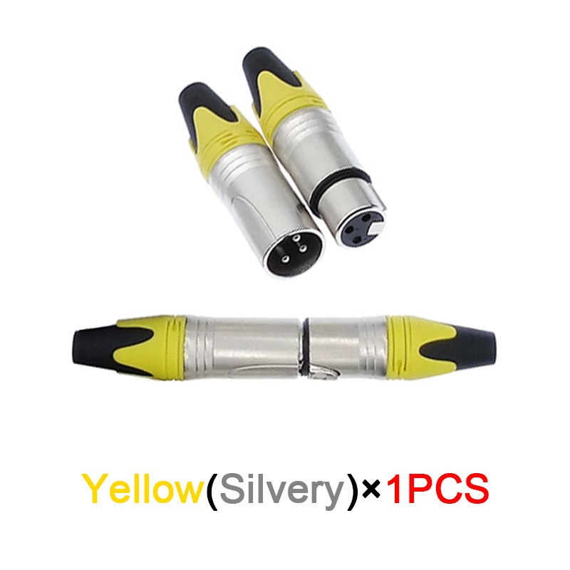 Xlr stecker Audio- stecker mikrofon stecker 3Stift lautsprecher stecker männlich &Ampere; weibliche farbe mic stecker: Gelb / Männlich EinfüGen