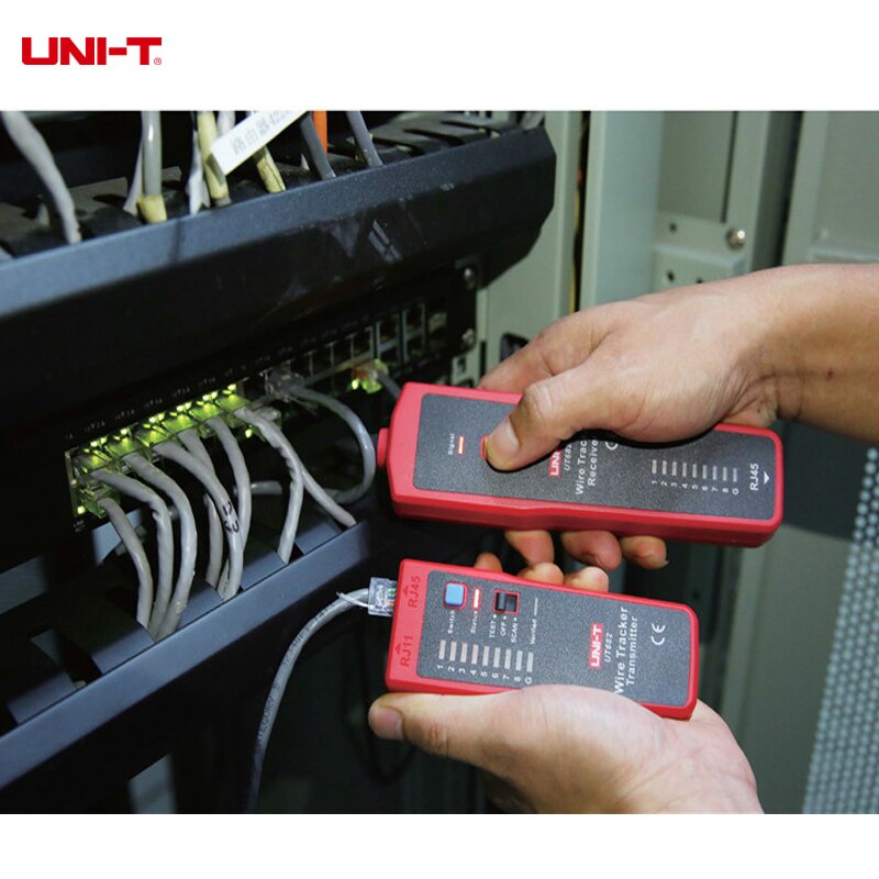 UNI-T Network Wire Tester Tracker RJ11 RJ45 Wire Line Finder Lan tester Handheld Cable Testing Tool for Network Maintenanc UT682