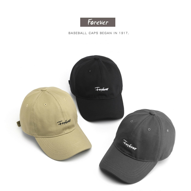 Sleckton baseballcaps for menn og kvinners topp-caps foreve broderi bomull visir lue uformell snapback luer unisex