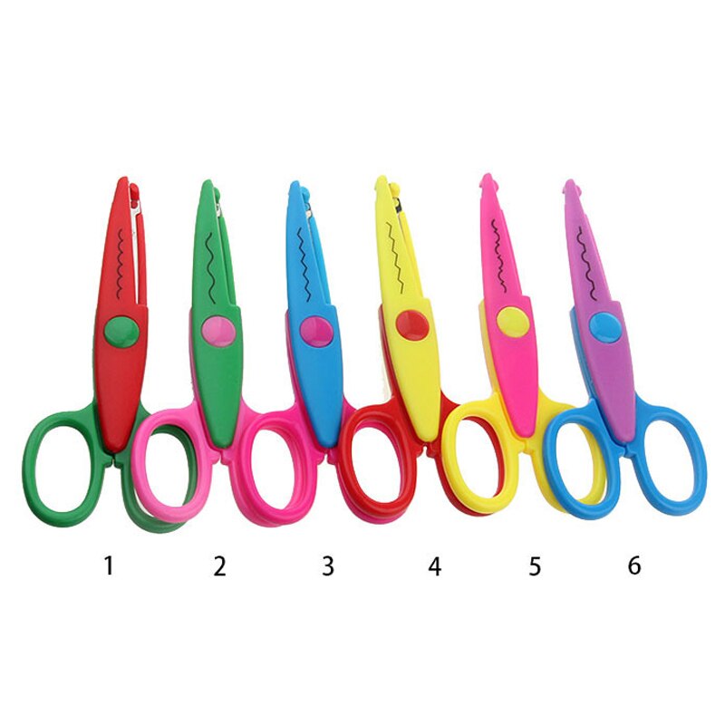 6pcs Paper Cut Wave Edge Craft Scissors DIY student cut handicraft handmade shear diary craft kid paper scissors