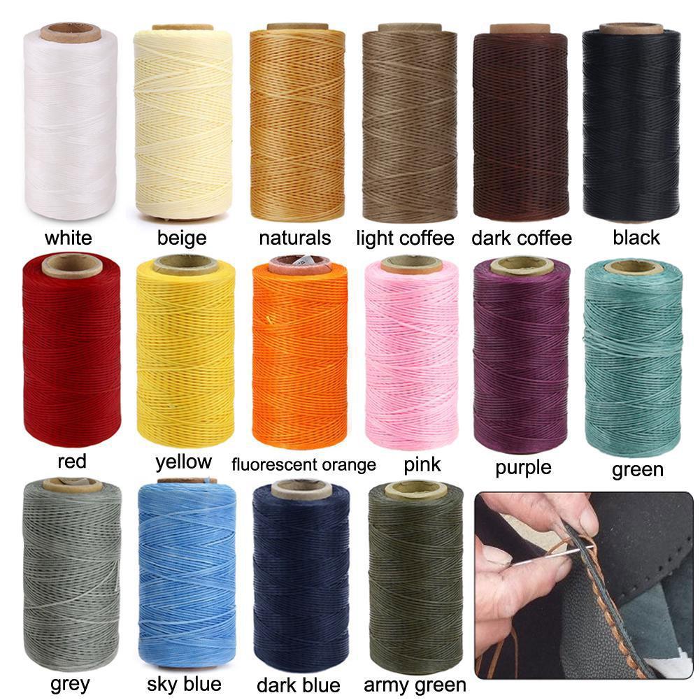 Multi Kleur Wax Draad Fiber Enkel Filament 260M Wax Filament 150D Diy Handgemaakte Polyester Lederen Naaien Gereedschap