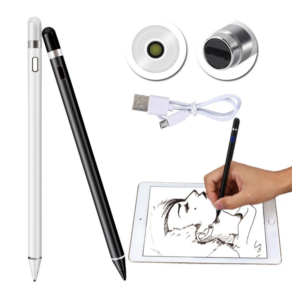 Oplaadbare Capacitieve Touch Pen Potlood Stylus Pen Capaciteit Hoge Precisie Touch Pen Voor Apple Samsung iPhone iPad Pro mini