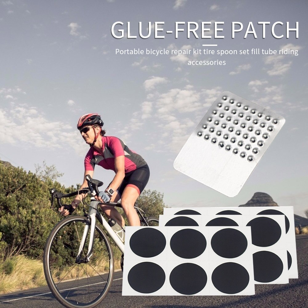 Inner Tube Patches Bike No Glue Bicycle Tire Repair Tools Kit Riding Parts Easily Installation Personal Bicycle Parts