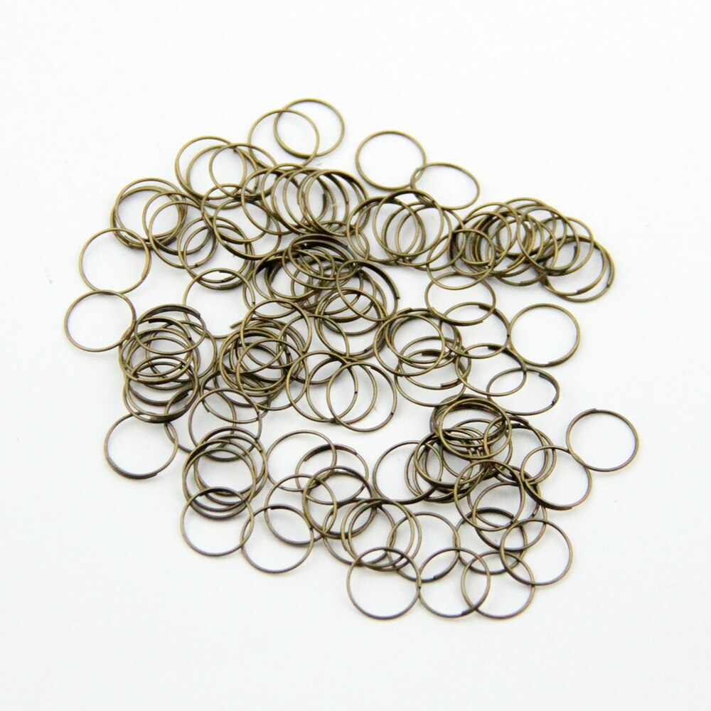 12mm ringe sølv / guld / bronze farve til diy smykker gør stik krystal perler metal stålringe