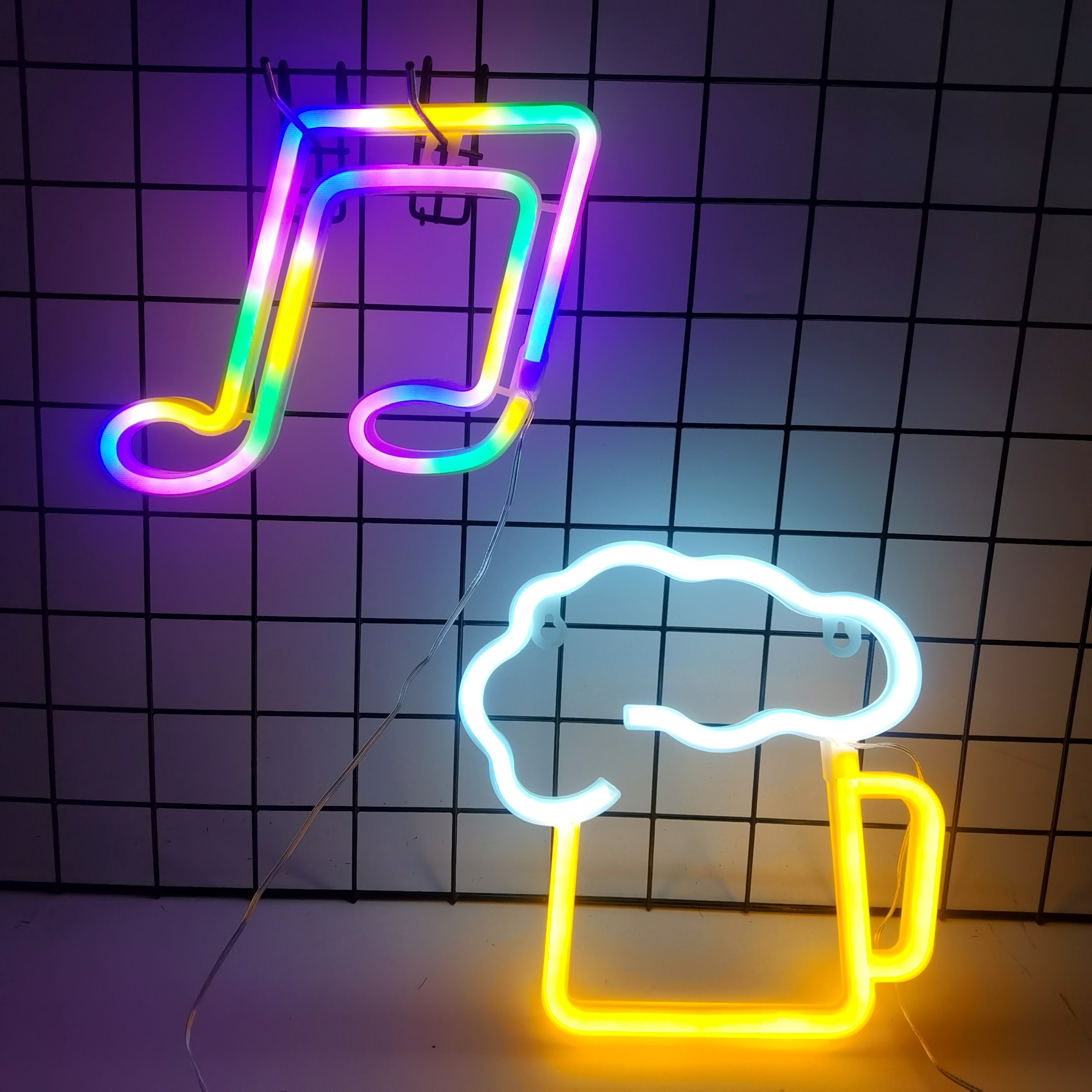 Luz de neón decorativa LED multifuncional para dormitorio, atmósfera del hogar, luz decorativa de primavera y verano, luz de estilo para fiestas navideñas, luz nocturna para habitación de niños, USB o con batería