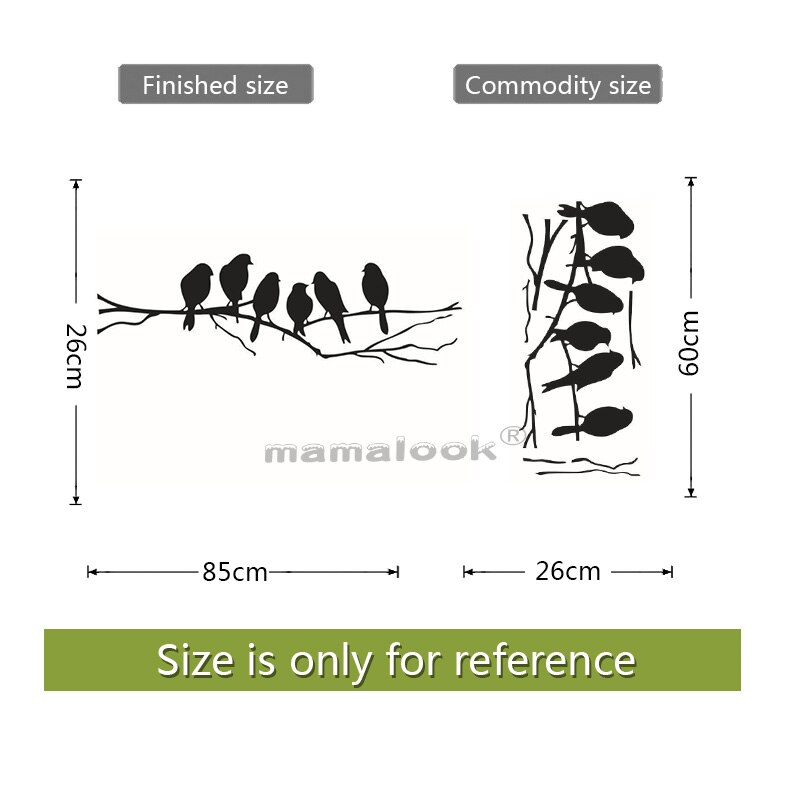 Tree Birds Vinyl wall Stickers For Home Wall Decor Stickers On The Wall Decals Living Room Decor: 03