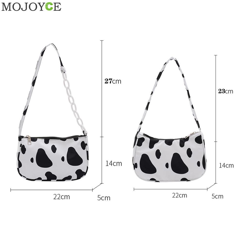 Cow Milk Print Women Handbag Totes Female Casual Underarm Shoulder Bags Popular Simple Female Daily Bag