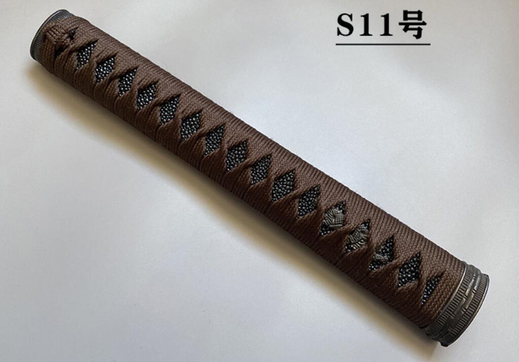 Bamboo Theme Metal Crafts Kirsite Sword Guard for Katana/Wakizashi Accessory Set Tsuba+Menuki+Fuchi+Kashira+Handle+Habaki+Seppa: B