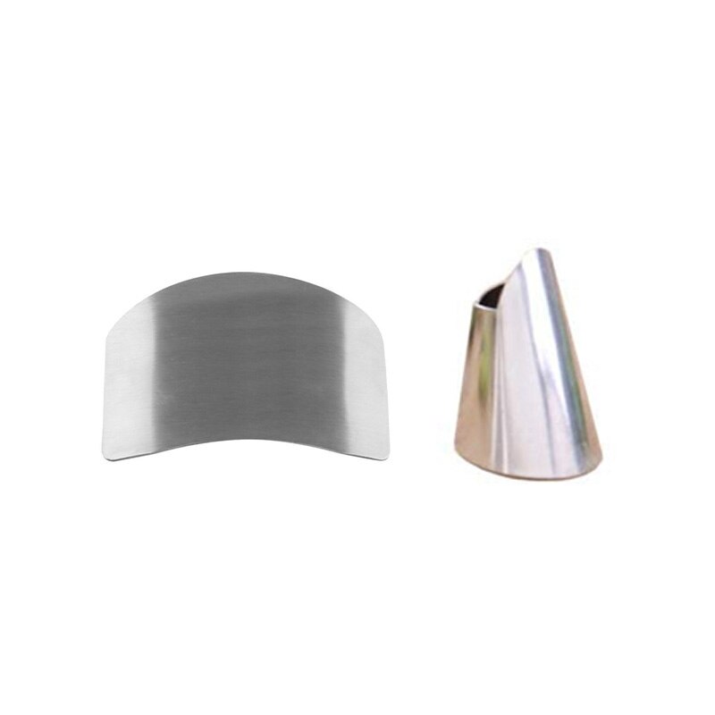 Finger Guard For Cutting Kitchen Tool Stainless Steel Finger Protector Adjustable Safe Slice Tool Cooking Gadgets: 2 pcs