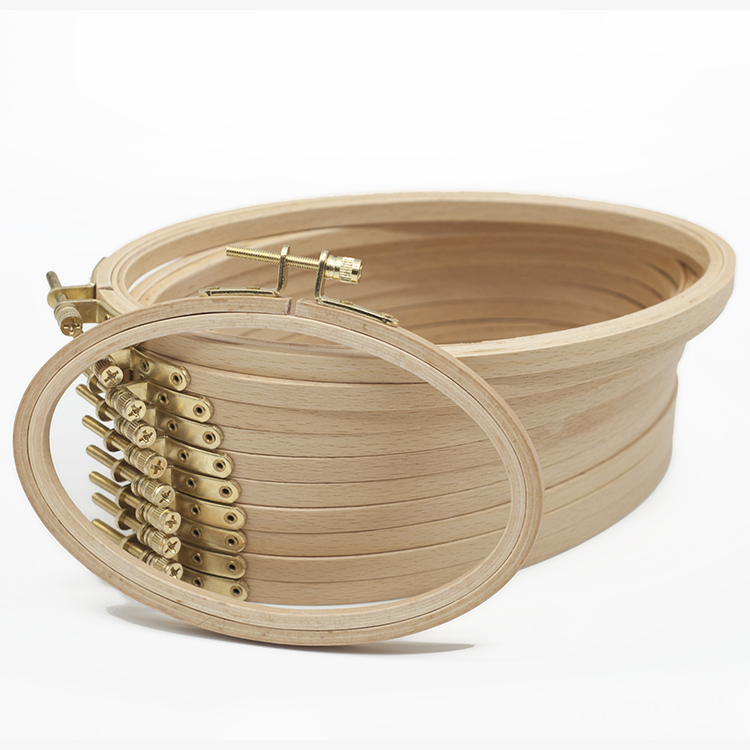 Wooden Embroidery Hoops Frame Set Oval Embroidery Hoop For DIY Cross Stitch Needle Craft Tool