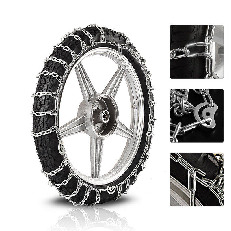 Chaînes à Neige Pour Moto/scooter - Lot De 10 - Nylon, Longueur 52 Cm - Antidérapantes, Réutilisables - Pour Pneus Deux-roues