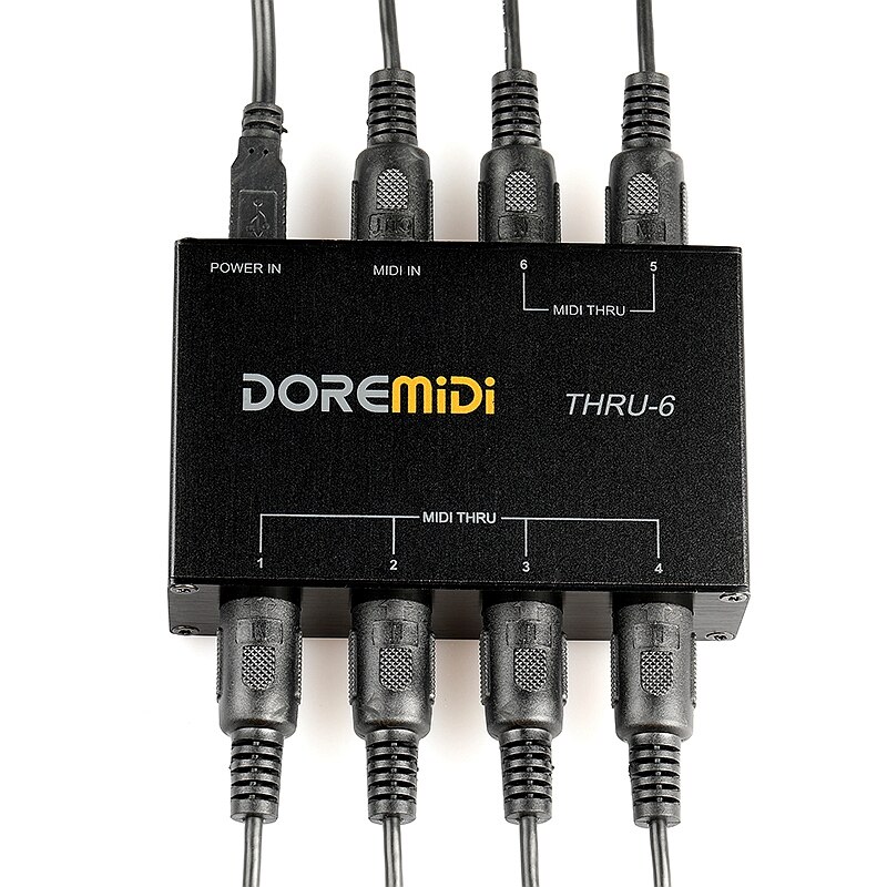 Doremidi Midi Thru 6 Thru Box Controller Midi Kabel Male Naar Male 5 Pin Din Plug