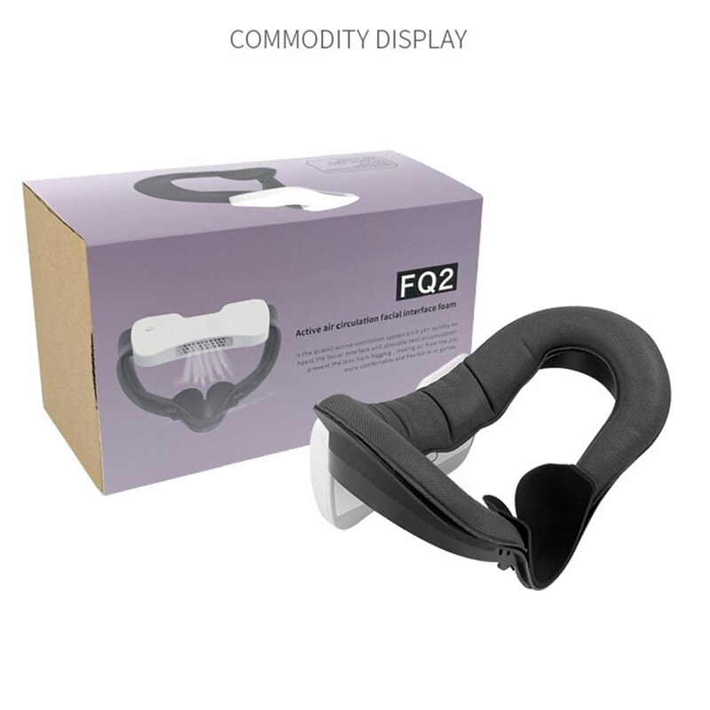 Koelventilator Vr 600Mah Luchtcirculatie Masker Compatibel Met Oculus Quest 2 Headset Traagschuim Ademende Gezicht Pads B36A