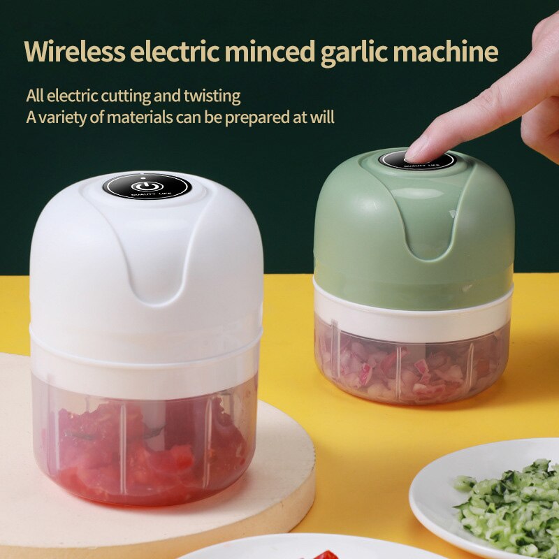 Electric Food Masher Mini Vegetable Chopper Chili Meat Ginger Masher USB Rechargeable Blender Kitchen Gadgets