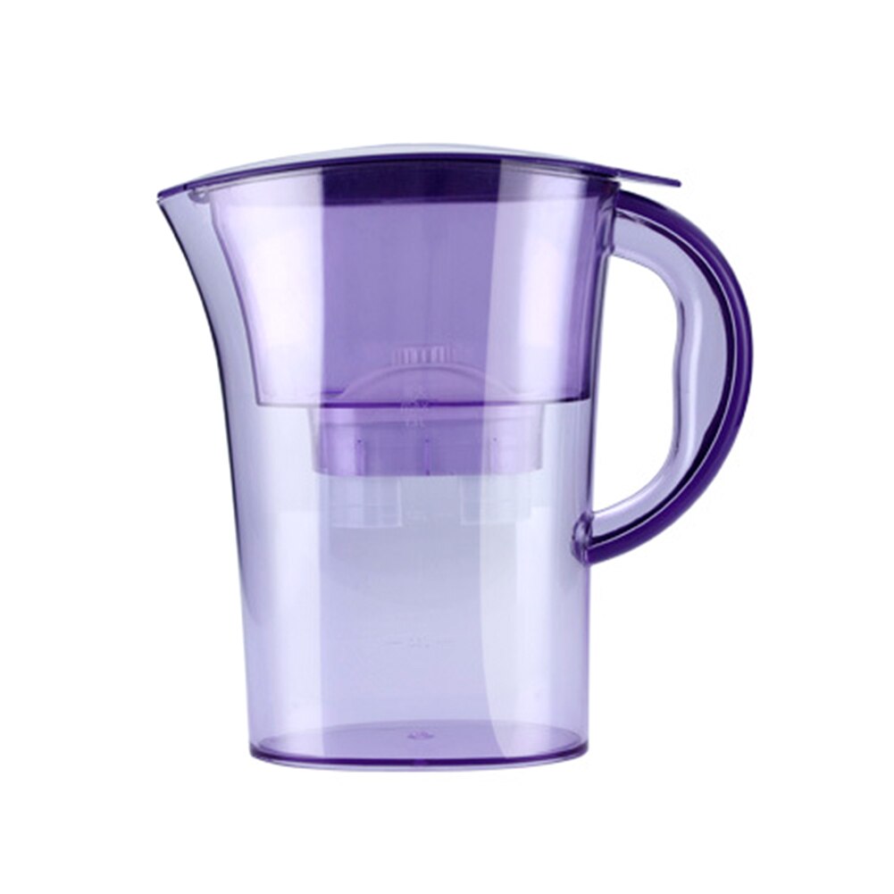 Vattenfilter kanna vattenkokare hemmakontor drinkware renare med påfyllning filter patron aktivt kol vatten kanna direkt dryck: Lila