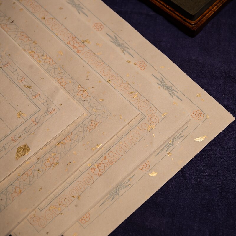 Papeles de caligrafía china, suministros de papelería semiadulto de Arroz, Papel de Arroz hecho a mano, membrete, Rijstpapier, suministros para manualidades, 30 hojas