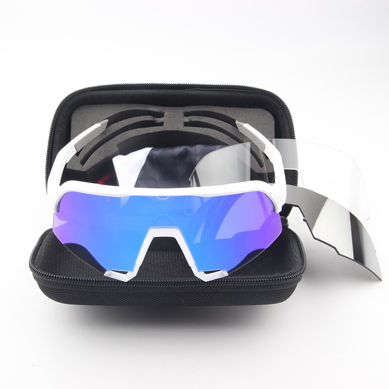2020 NUOVO S3 Sport Ciclismo Occhiali Sport All'aria Aperta Occhiali Da Sole Peter Limitata Bike Occhiali Fotocromatiche UV400 Bicicletta Eyewear: WhiteLenBlue